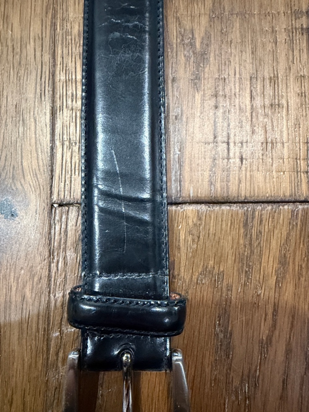 Coach Classic Black Leather Men's Belt with Tan Lining - Picture 5 of 7